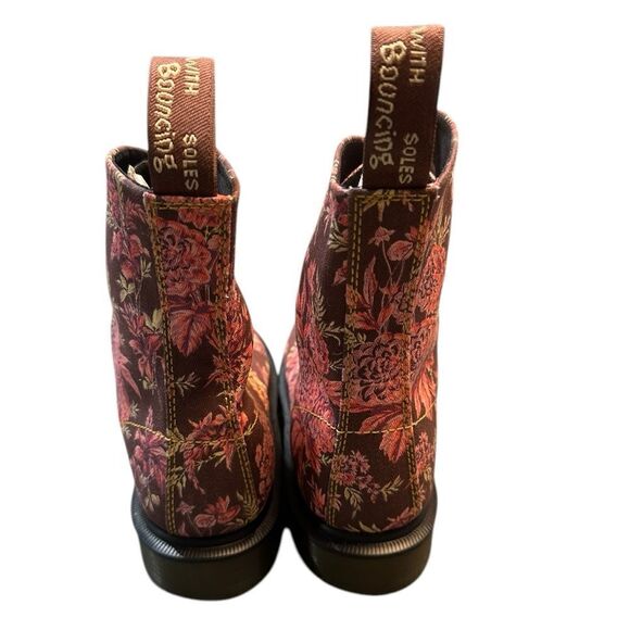Dr Martens 1460 Beckett Cherry Red Jouy Floral Canvas Boot Size 7M / 8W NWOB - Picture 7 of 12